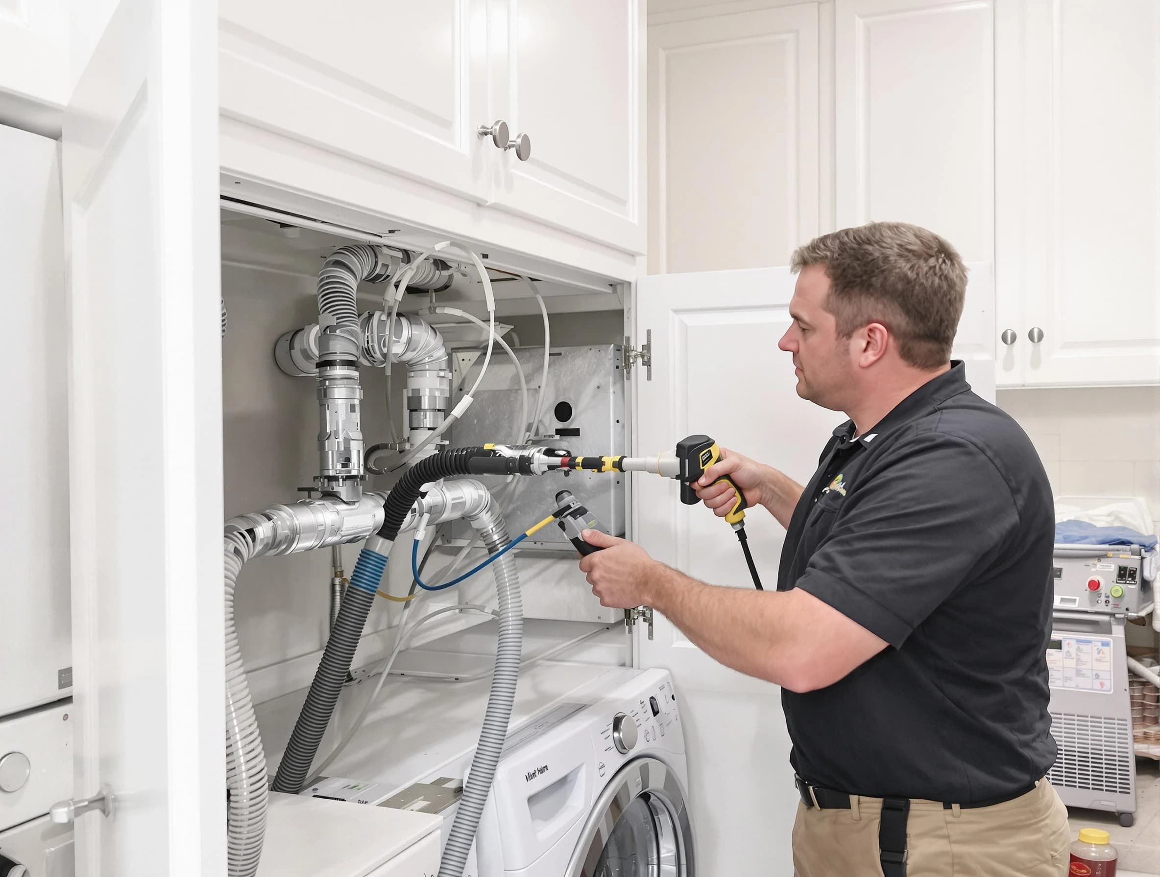 Montevallo Dryer Vent Cleaning professional removing severe blockage from a clogged dryer vent in Montevallo