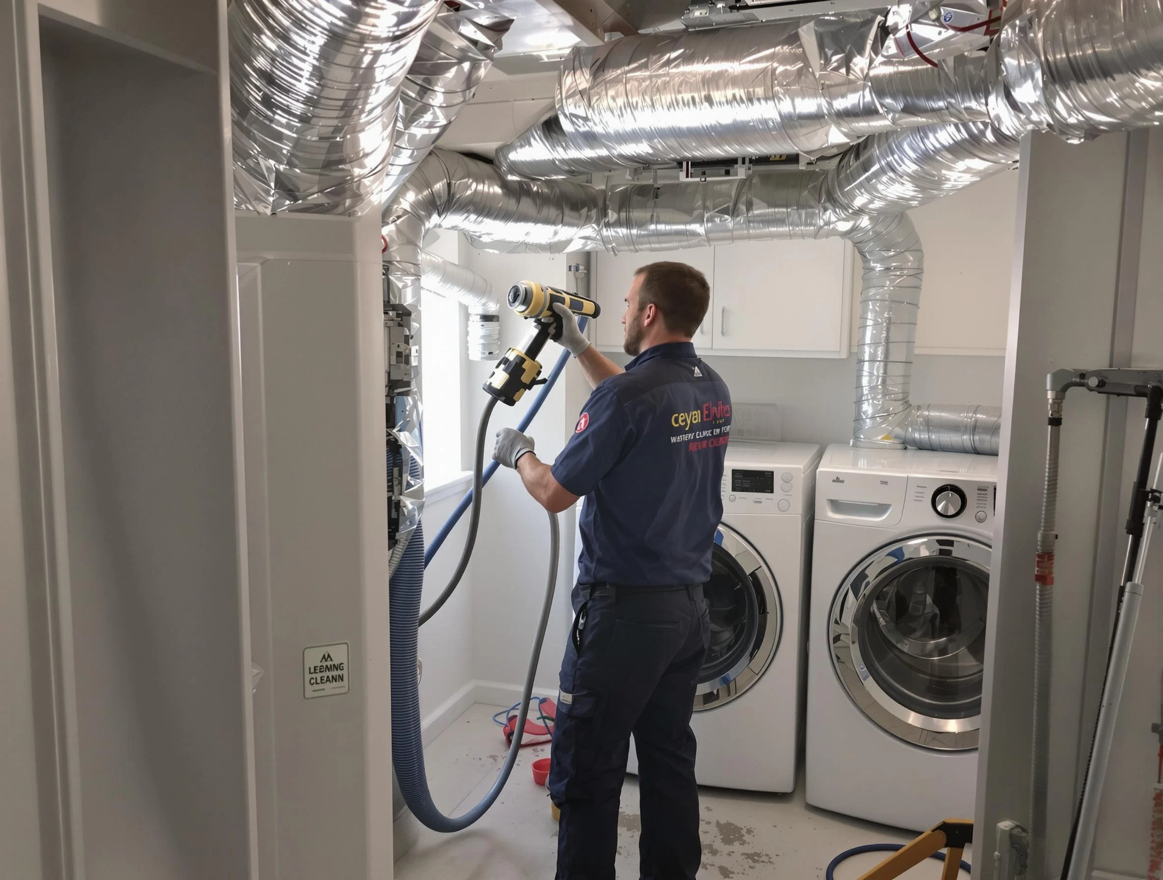Montevallo Dryer Vent Cleaning specialist using advanced equipment for thorough duct cleaning in Montevallo
