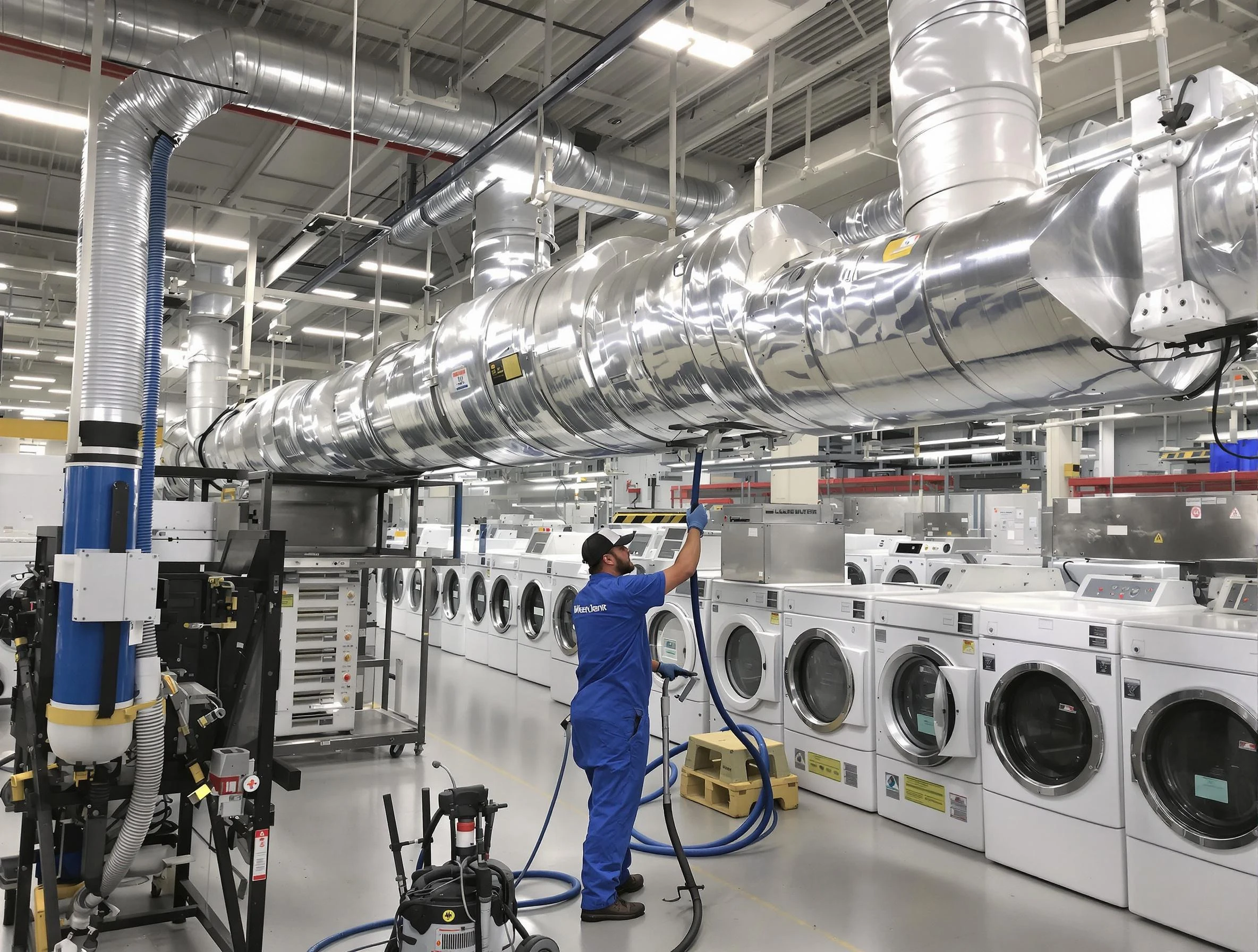 Montevallo Dryer Vent Cleaning team performing heavy-duty industrial dryer vent cleaning in Montevallo